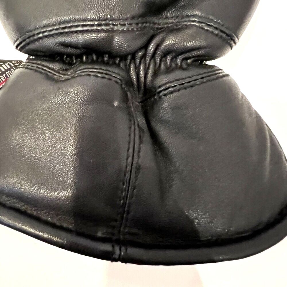 Thinsulate Black Leather Insulated Mens Thermal Lining Motorcycle Gloves Size XL - Picture 6 of 16